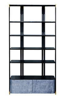 Стеллаж chivaz тип в (garda decor) черный 95x185x35 см.