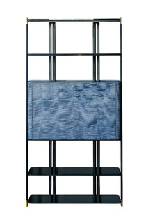 Стеллаж chivaz (garda decor) черный 95x185x35 см.