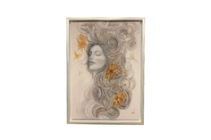 Холст дыхание весны-2 (garda decor) серебристый 50x70 см.
