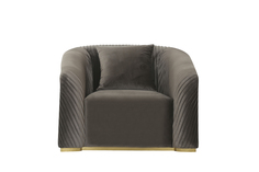 Кресло geneve велюр (garda decor) серый 98x76x95 см.