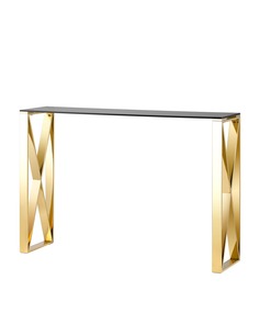 Консоль кросс 115*30 (stoolgroup) золотой 115x78x30 см.