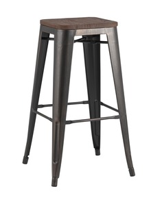 Стул барный tolix wood (stoolgroup) черный 43x77x43 см.