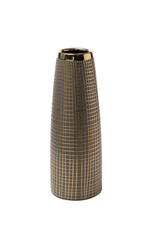 ваза керамическая c золотым декором 39 (garda decor) коричневый 39 см.