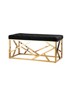 Банкетка-скамейка арт деко (stoolgroup) черный 100x46x46 см.