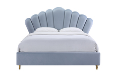 Кровать двуспальная (garda decor) серый 224x141x214 см.