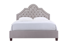 Кровать двуспальная (garda decor) серый 173x145x213 см.