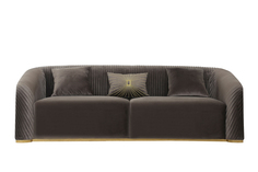 Диван трехместный geneve (garda decor) серый 222x76x95 см.