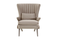 Кресло серое велюровое (garda decor) серый 90x110x82 см.