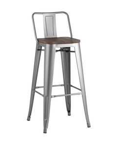 Стул полубарный tolix wood (stoolgroup) серый 42x88x43 см.