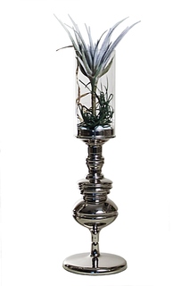 Подсвечник (garda decor) серебристый 53 см.