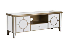 Тумба под телевизор зеркальная (garda decor) белый 150x46x45 см.