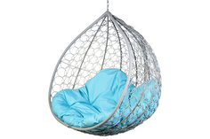 Двойное подвесное кресло gemini promo gray bs , без стойки (bigarden) серый 135x120x75 см.