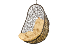 Кресло подвесное easy brown без стойки (bigarden) коричневый 80x130x66 см.