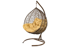 Подвесное кресло gemini promo brown (bigarden) коричневый 135x195x75 см.