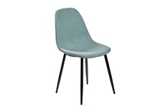 Стул comfort бирюзовый с черными ножками (bradexhome) голубой 43x86x49 см.