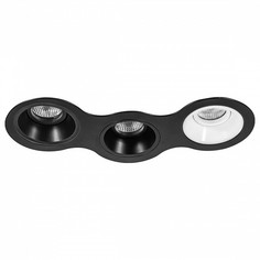 Встраиваемый светильник domino (lightstar) черный 34x14 см.