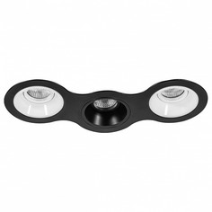 Встраиваемый светильник domino (lightstar) черный 34x14 см.