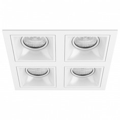 Встраиваемый светильник domino (lightstar) белый 21x21 см.