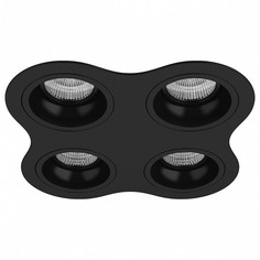 Встраиваемый светильник domino (lightstar) черный 22x22 см.