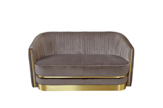 Диван двухместный (garda decor) коричневый 156x83x91 см.