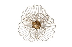 Декор настенный цветок (garda decor) золотой 35x36x7 см.