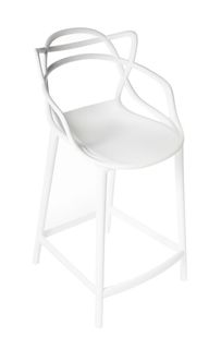 Стул полубарный masters (bradexhome) белый 49x94x52 см.