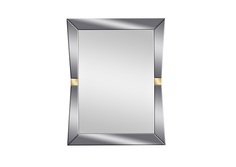 Зеркало прямоугольное с золотыми вставками (garda decor) серый 79x102x2 см.