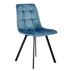 Стул easy тёмно-бирюзовый с чёрными ножками (bradexhome) бирюзовый 45x88x55 см.
