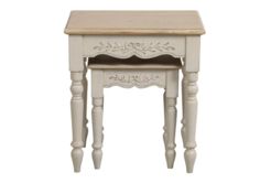 Комплект из 2-х приставных столиков марсель new antique (инлавка) бежевый 55x61x40 см.