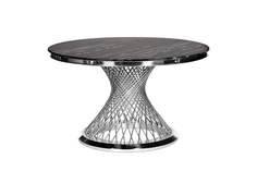 Стол обеденный круглый (garda decor) черный 75 см.