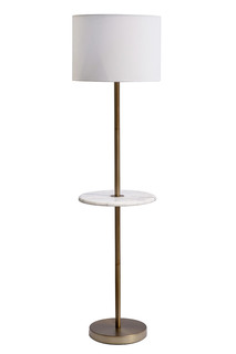 Торшер с мраморным столиком (garda decor) белый 150 см.