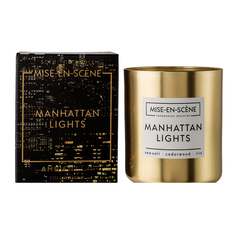 Свеча ароматическая mise en sene manhattan lights (ambientair) золотой 8x7x7 см.