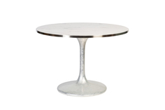 Стол обеденный misty white (garda decor) серый 75 см.