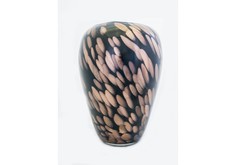 Ваза noir glass vase (mak-interior) черный 34 см.