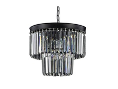 Дизайнерская люстра odeon 2 rings (mak-interior) серый 32 см.