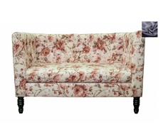 Диван rose flower темно-серый (mak-interior) черный 138x86x78 см.