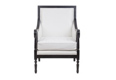 Классическое кресло colin white leather (mak-interior) белый 65x97x72 см.