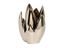 Подсвечник керамический золотой (garda decor) золотой 24 см.