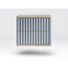 Прикроватная тумба подвесная (the idea) серый 45x39x41 см.
