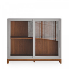 Низкая витрина case cs160 (the idea) коричневый 121x100x45 см.