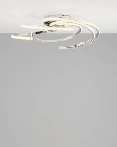 Светодиодная потолочная люстра с пультом ello 63*16 (moderli) серебристый 16 см.