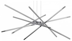 Подвесная люстра fuerte (odeon light) серебристый 111 см.