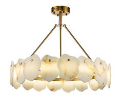 Люстра подвесная square (moderli) золотой 68 см.