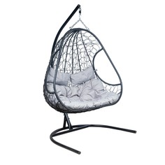 Подвесное двухместное кресло рико (leset) черный 140x210x123 см.