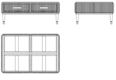 Журнальный стол rimini (fratelli barri) серебристый 120x45x80 см.