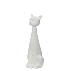 Статуэтка белый кот (garda decor) белый 17x44x17 см.