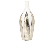 Ваза белая с декором (garda decor) мультиколор 30 см.