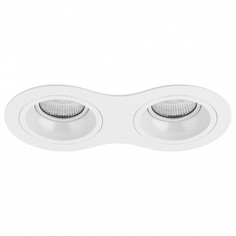 Встраиваемый светильник domino (lightstar) белый 21x11 см.