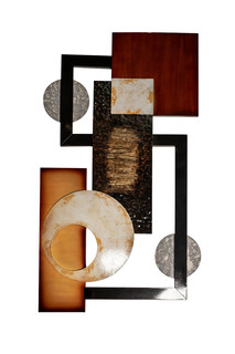 Панно декоративное супрематизм (garda decor) коричневый 89x157x6 см.