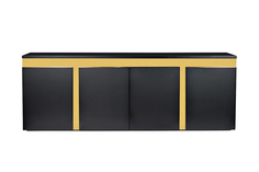 Комод marbella (garda decor) черный 240x87x45 см.